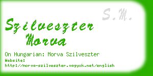 szilveszter morva business card